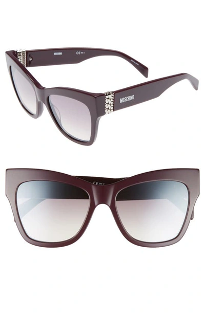Shop Moschino 53mm Cat's Eye Sunglasses In Violet