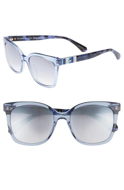 Shop Kate Spade Kiya 53mm Round Sunglasses In Blue