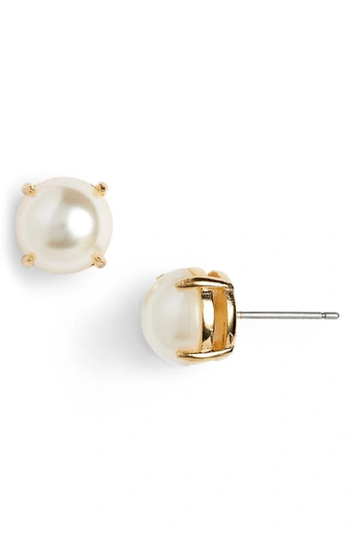 Shop Lele Sadoughi Ashford Crystal Stud Earrings In Ivory Pearl
