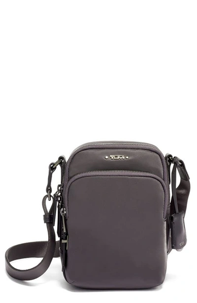 Shop Tumi Voyageur Ruma Nylon Crossbody Bag In Iron/ Black