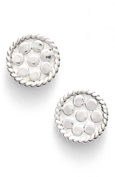 Shop Anna Beck Mini Disc Stud Earrings In Silver