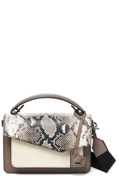Shop Botkier Cobble Hill Snake Embossed & Colorblock Leather Crossbody Bag In Natural Snake Truffle Combo