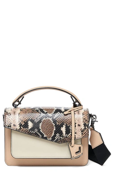 Shop Botkier Cobble Hill Snake Embossed & Colorblock Leather Crossbody Bag In Brown Snake