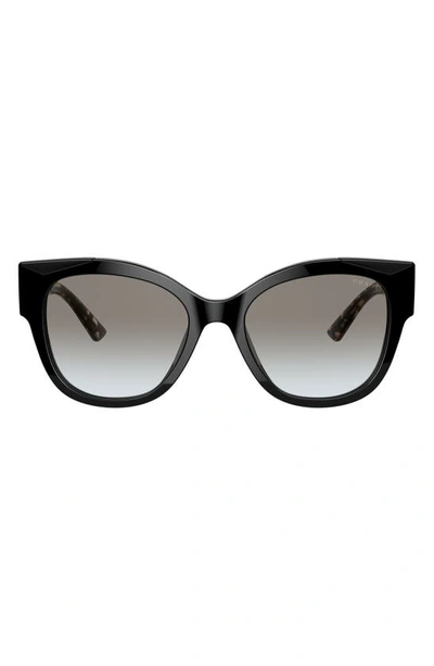 Shop Prada 54mm Gradient Rectangular Sunglasses In Blck Gry Gradient