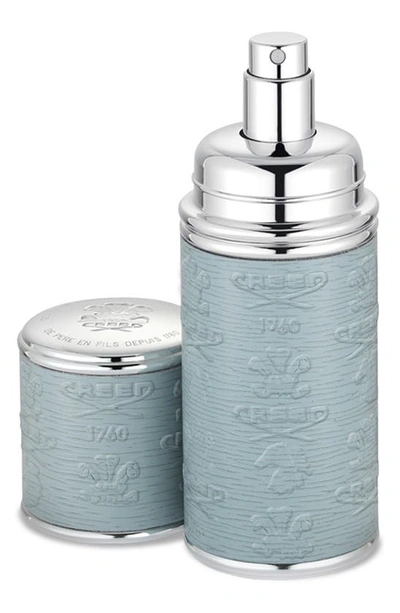 Shop Creed Refillable Deluxe Leather Atomizer, 1.7 oz In Grey/silver Trim