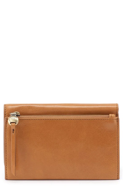 Shop Hobo Might Leather Trifold Wallet In Honey