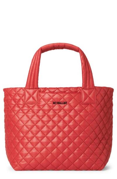 Shop Mz Wallace Deluxe Small Metro Tote In Red Dahlia