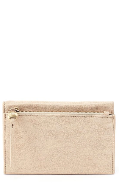 Shop Hobo Might Leather Trifold Wallet In Buffed Gold
