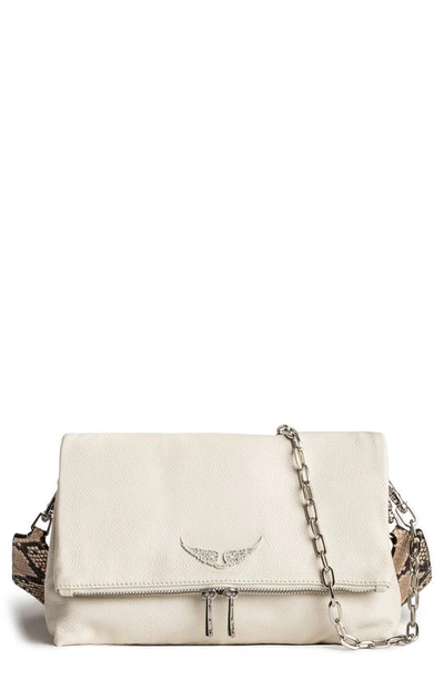 Zadig & Voltaire Rocky Snakeskin-print Leather Cross-body Bag In White |  ModeSens