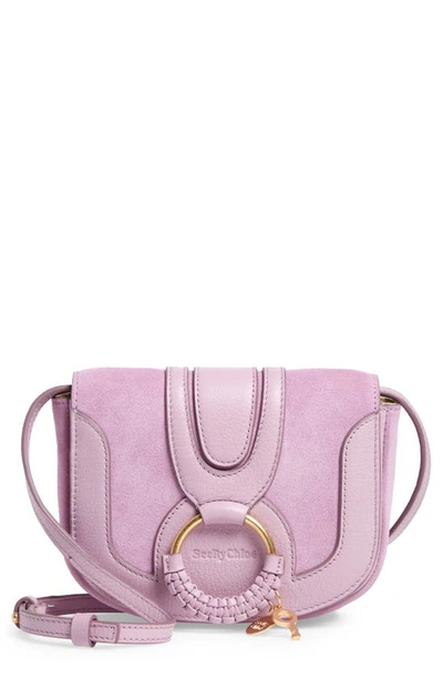 Shop See By Chloé Mini Hana Leather Bag In Lavender Mist