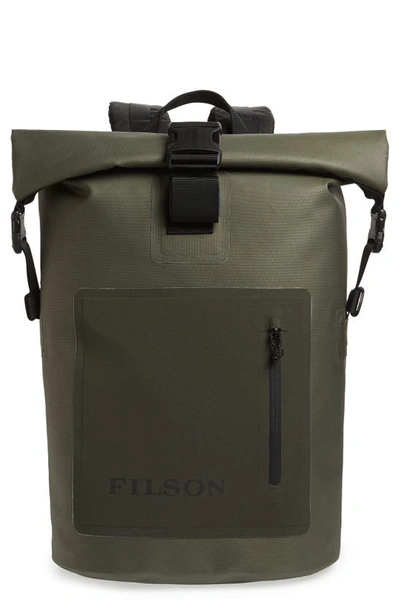Filson Dry Waxed-canvas Roll-top Backpack In Green | ModeSens