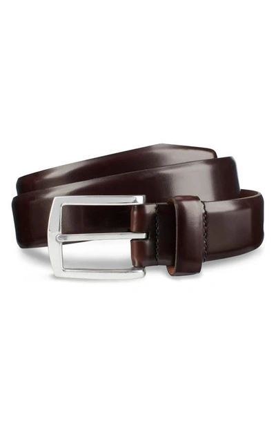 Shop Allen Edmonds Midland Ave. Leather Belt In Mahogany