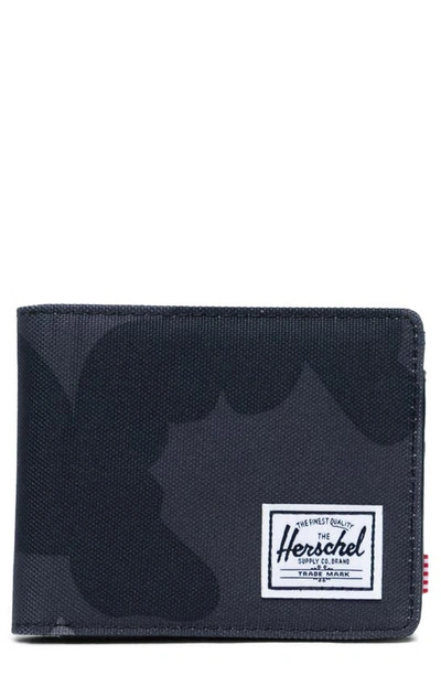 Shop Herschel Supply Co Hank Rfid Bifold Wallet In Night Camo
