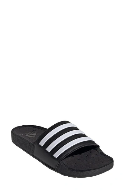 Shop Adidas Originals Adilette Boost Sport Slide In Black/ White/ Black