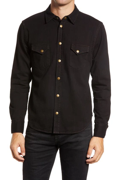 Shop Billy Reid Denim Western Shirt In Black