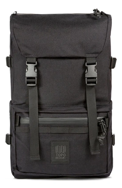 Shop Topo Designs Tech Rover Backpack In Black/ Black