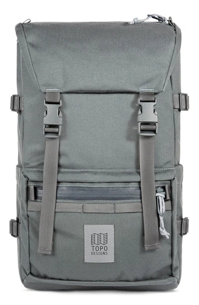 Shop Topo Designs Tech Rover Backpack In Charcoal/ Charcoal