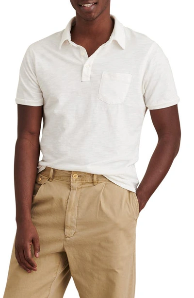 Shop Alex Mill Standard Short Sleeve Slub Pocket Polo In White