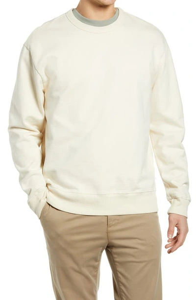 Shop Ag Arc Sweatshirt In White Cream