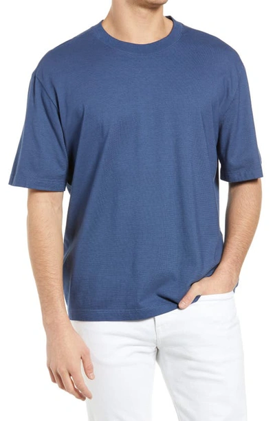 Shop Ag Arc Crewneck T-shirt In Cold Pigment Rio Blue