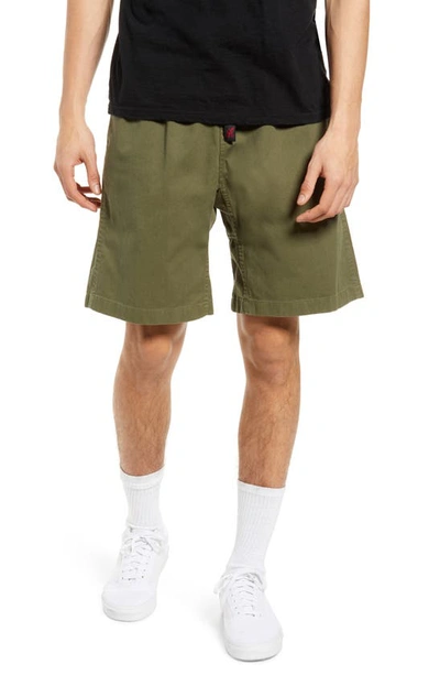 Shop Gramicci Cotton Shorts In Olive