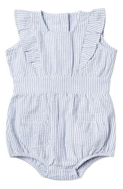 Shop Baby Grey By Everly Grey Bubble Romper In Royal Stripe