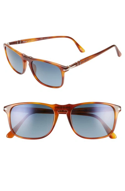 Shop Persol 54mm Polarized Sunglasses In Tortoise/ Blue Gradient