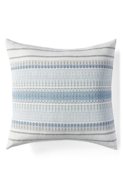 Shop Coyuchi Coast Organic Cotton Pillow Cover In Marine