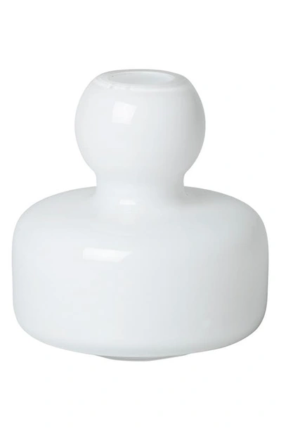 Shop Marimekko Sculptural Glass Flower Vase In White