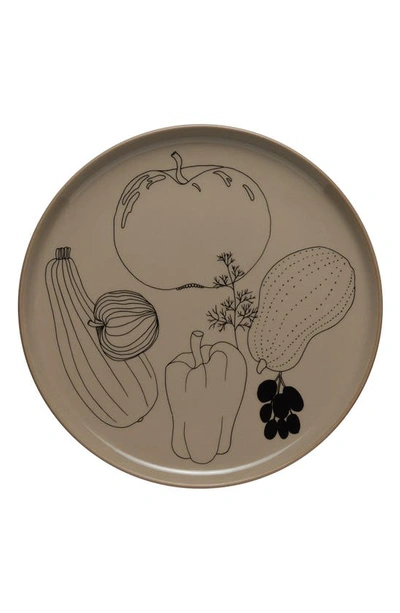 Shop Marimekko Tarhuri Oiva Plate In Beige