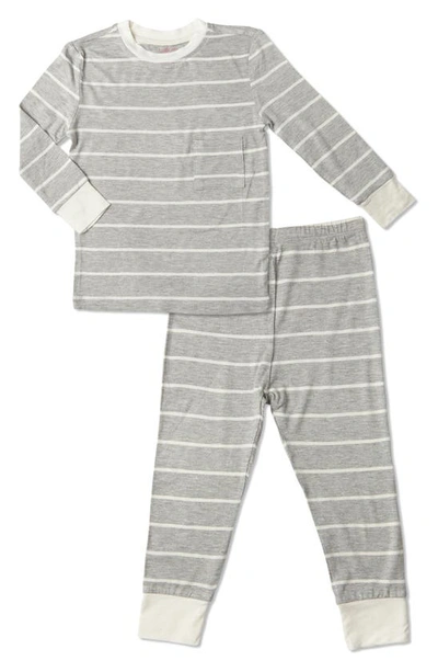Shop Baby Grey By Everly Grey Fitted Two-piece Pajamas In Heather Grey