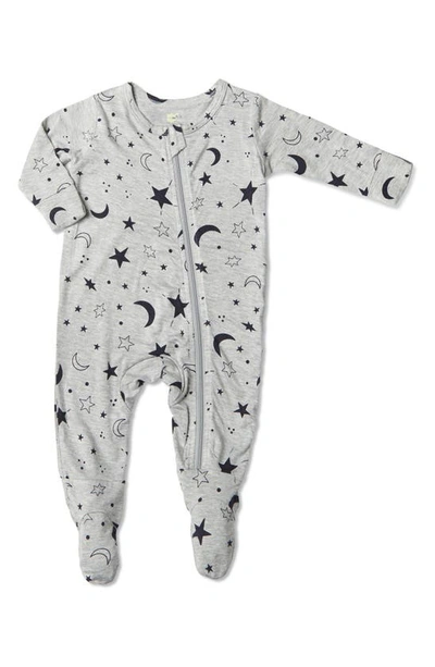 Shop Baby Grey By Everly Grey Print Footie In Twinkle Night