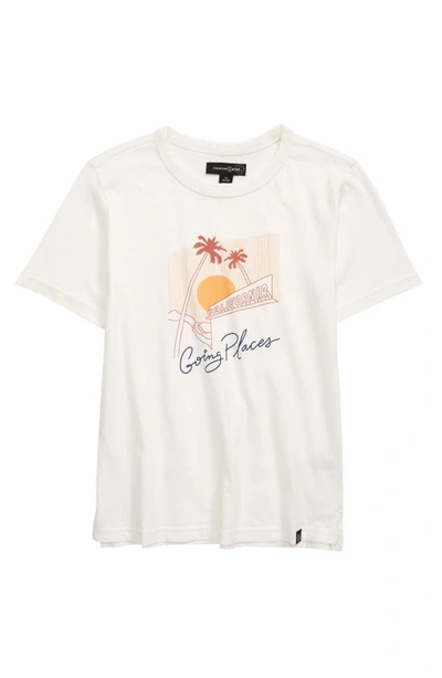 Shop Treasure & Bond Kids' Relaxed Fit Graphic Tee In Ivory Cloud Going Places