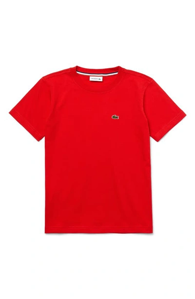 Shop Lacoste Cotton T-shirt In Redcurrant Bush