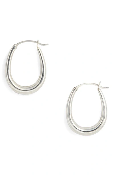 Shop Sophie Buhai Tiny Egg Hoop Earrings In Sterling Silver