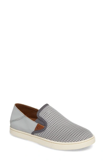 Shop Olukai 'pehuea' Slip-on Sneaker In Pale Grey Fabric