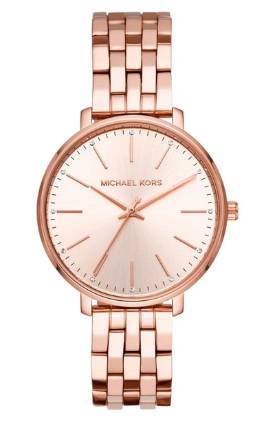 Shop Michael Kors Pyper Bracelet Watch, 38mm In Rose Gold