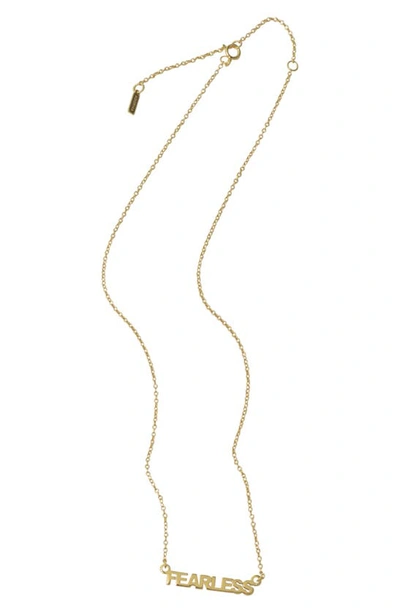 Shop Adornia Fearless Necklace In Metallic Gold