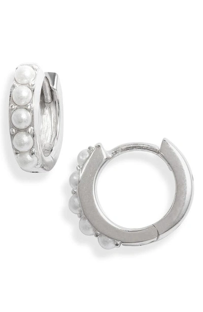 Shop Olivia Burton Huggie Hoop Earrings In Silver