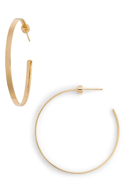 Shop Jennifer Zeuner Kiara Hoop Earrings In Yellow Vermeil