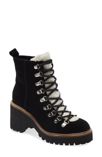Shop Jeffrey Campbell Owhat Lace-up Boot In Black Suede