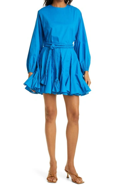 Shop Rhode Ella Long Sleeve Dress In Deep Sky Blue