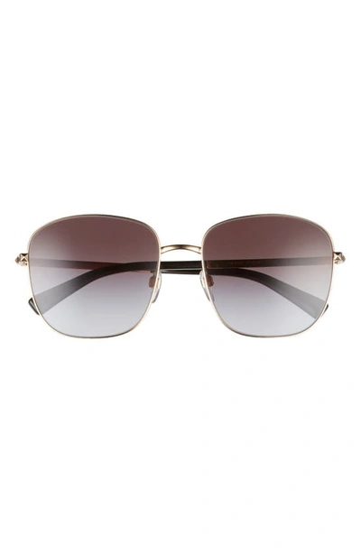 Shop Valentino 57mm Studded Sunglasses In Gold/ Gradient Black