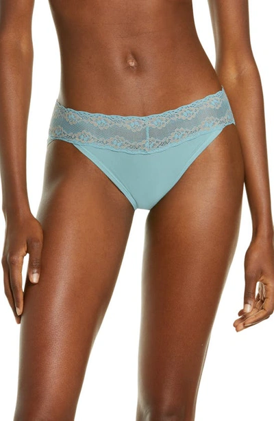 Shop Natori Bliss Perfection Bikini In Ocean Breeze / Chaise Mauve