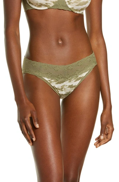 Shop Natori Bliss Perfection Bikini In Sage Camo Print