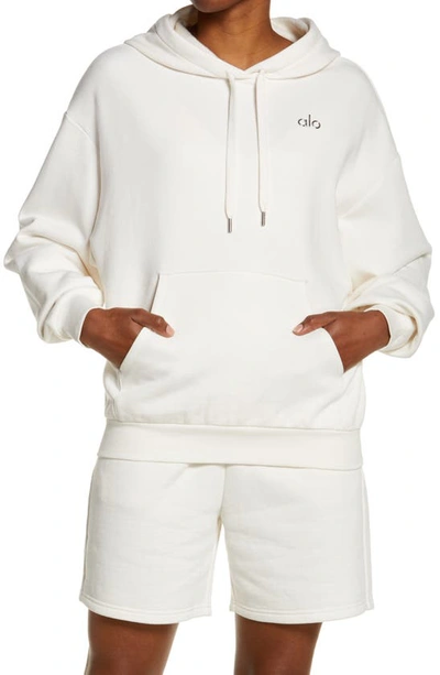 Shop Alo Yoga Accolade Hoodie In Ivory
