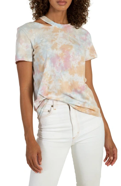 Shop N:philanthropy Zander Tie Dye Cutout T-shirt In Sun Bloom Tie Dye