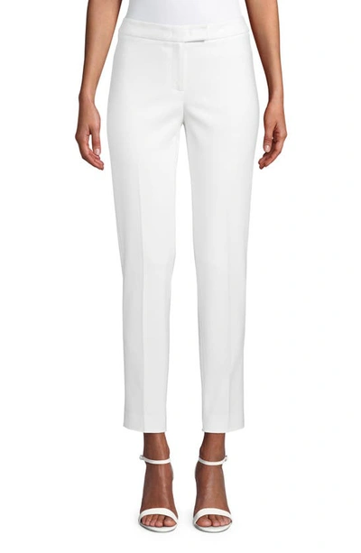 Shop Anne Klein Slim Straight Leg Pants In White