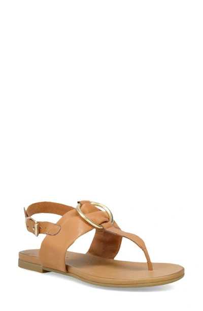 Shop Inuovo Odis T-strap Sandal In Tan Leather