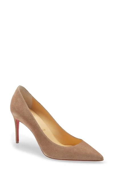 Shop Christian Louboutin Kate Pointed Toe Pump In Fennec